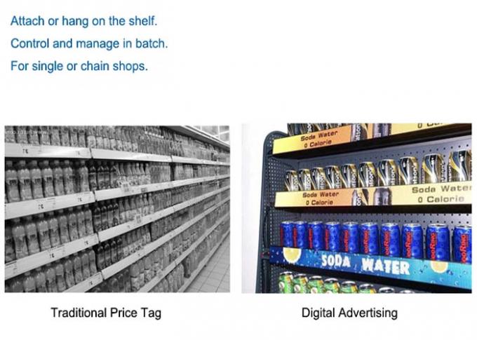 LCD를 광고하는 선반 슈퍼마켓 위의 16 밀리미터 두꺼운 스트레에체드 디지털 신호